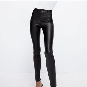 New without tag black Zara  faux leather pants size small